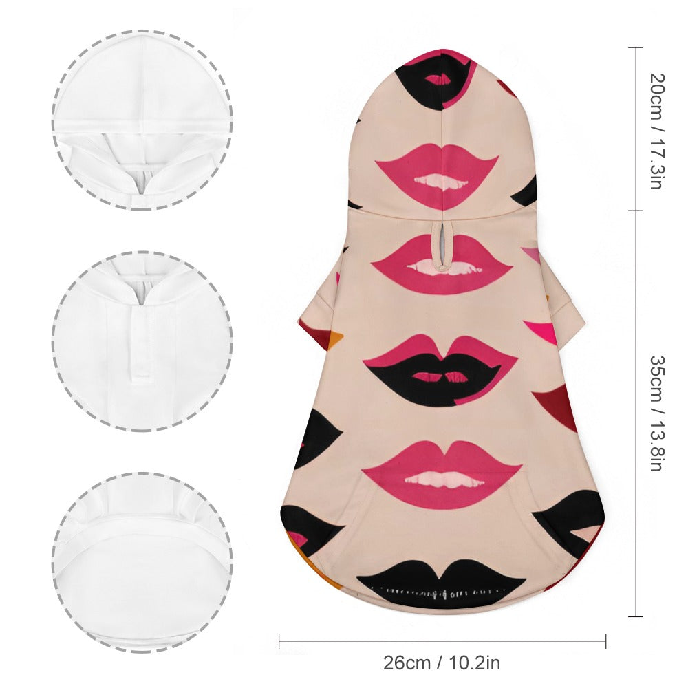 Lots O Lips Pet Hoodie