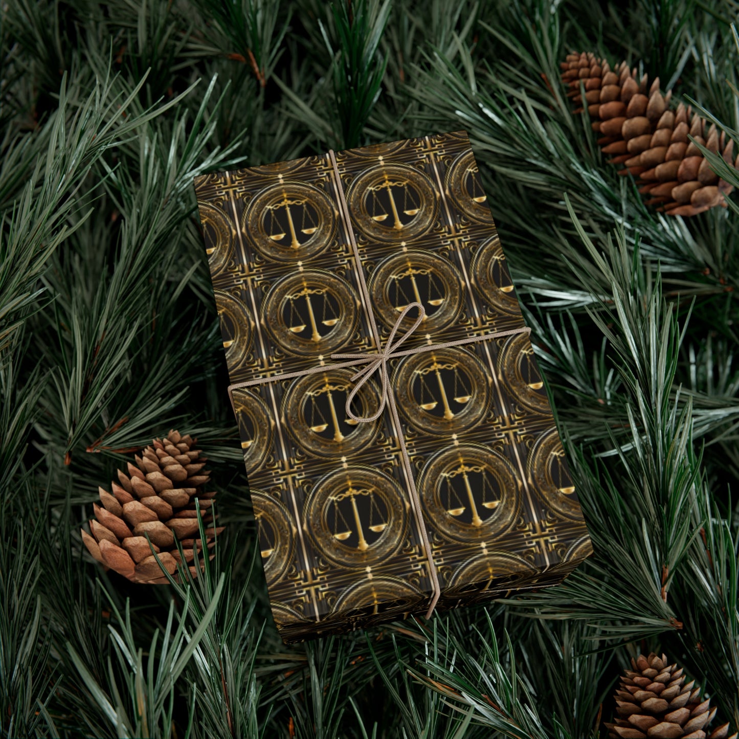 Golden Libra Eco-Luxury Wrapping Paper ✅ 🇺🇸