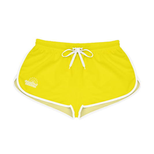 Yellow Retro Women's Gym Shorts