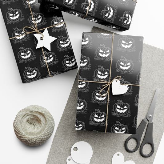 Black Jack-o-Lanty Eco-Luxury Wrapping Paper ✅