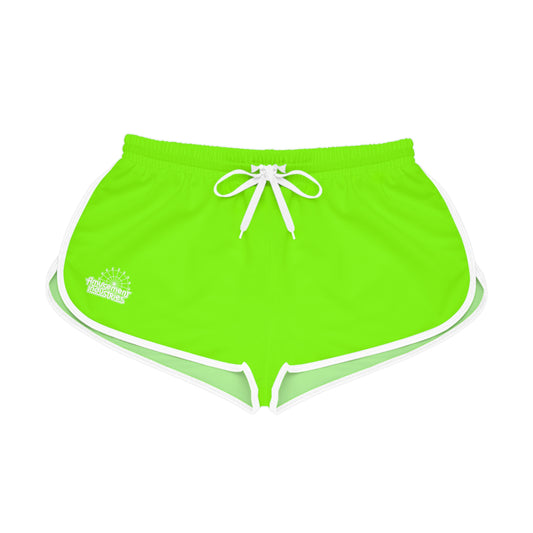 Neon Green Retro Women's Gym Shorts