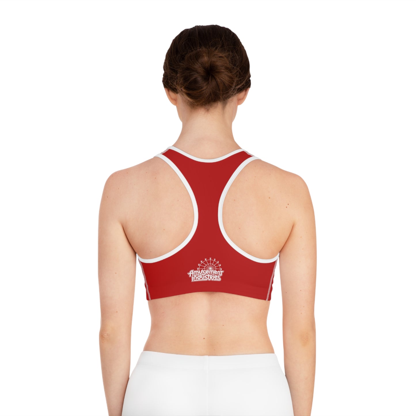 Deep Red Classic Sports Bra 🇺🇸