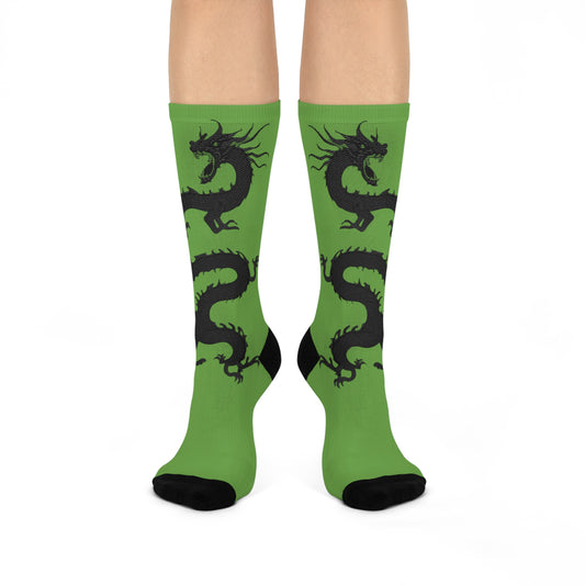 Green Dreaming Dragon TDL Logo Premium Socks