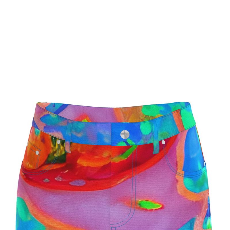 Shimmery Pieces Denim Skirt 🏕✅