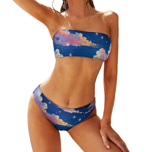 Dreamy Sky Strapless Bikini
