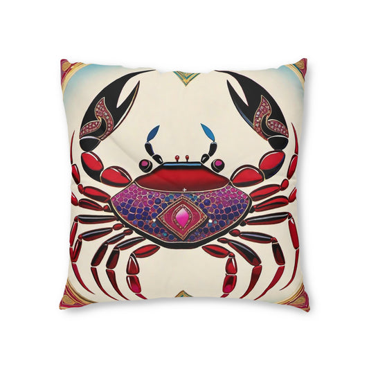Julia Crab Tufted Square Floor Pillow