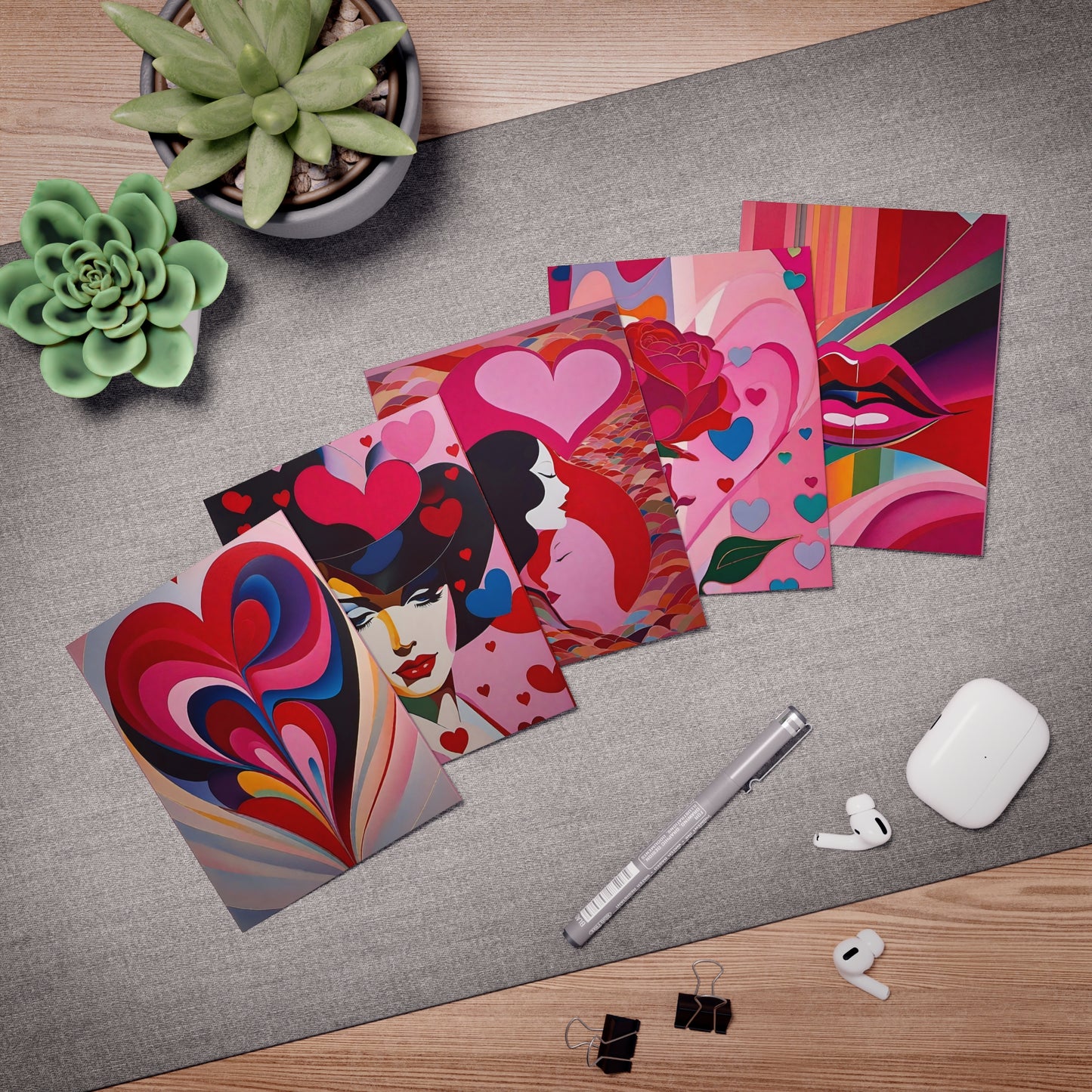 The Quintessence of Passion Set of 5 Valentine Cards 🇺🇸