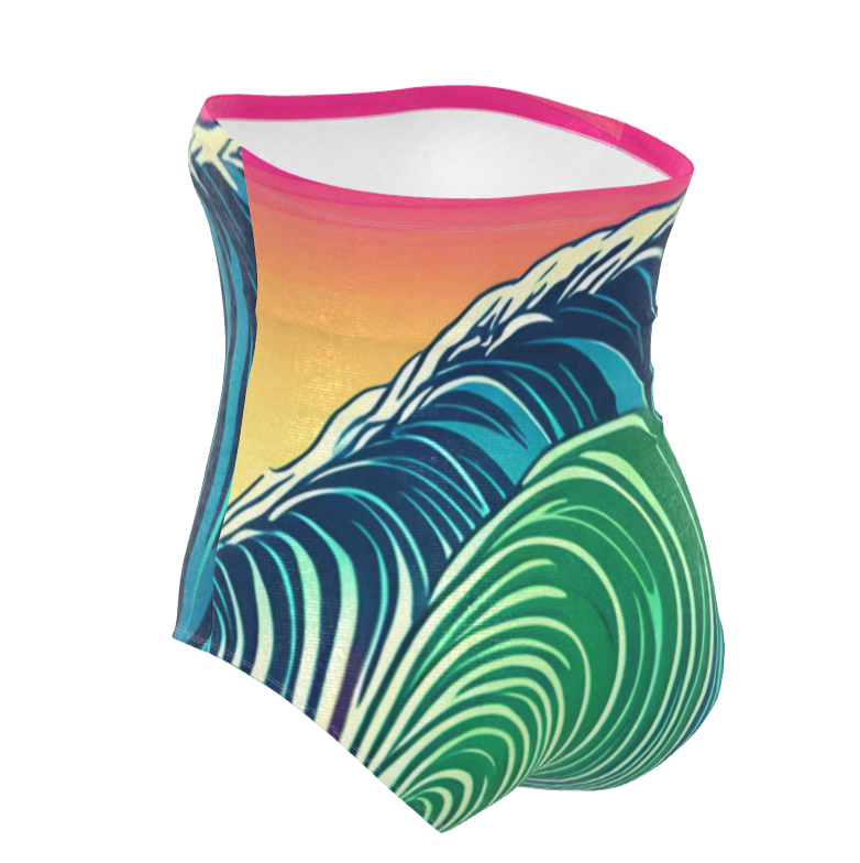 Colorwave Strapless Swimsuit (Plus Size) ✅