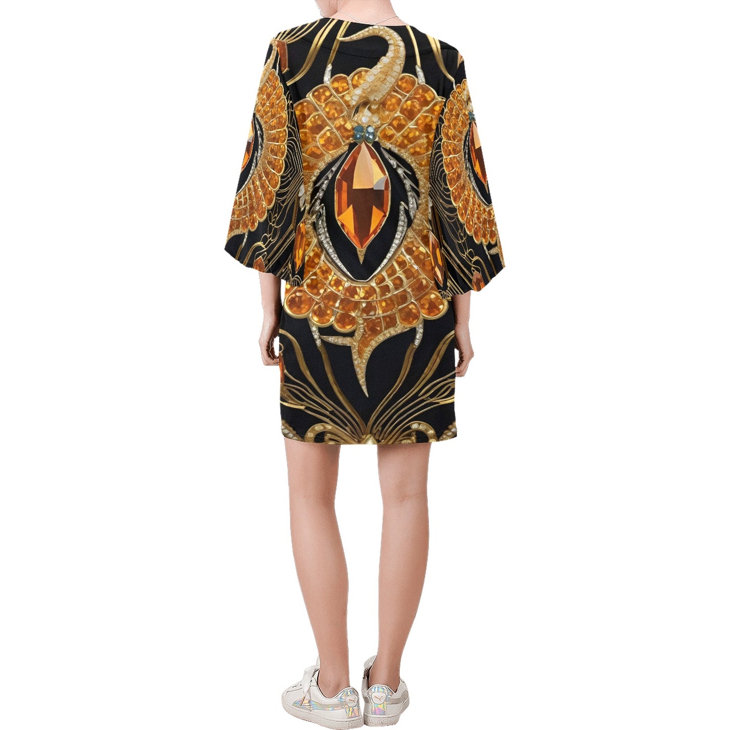 Topaz Scorpion Bell Sleeve Dress