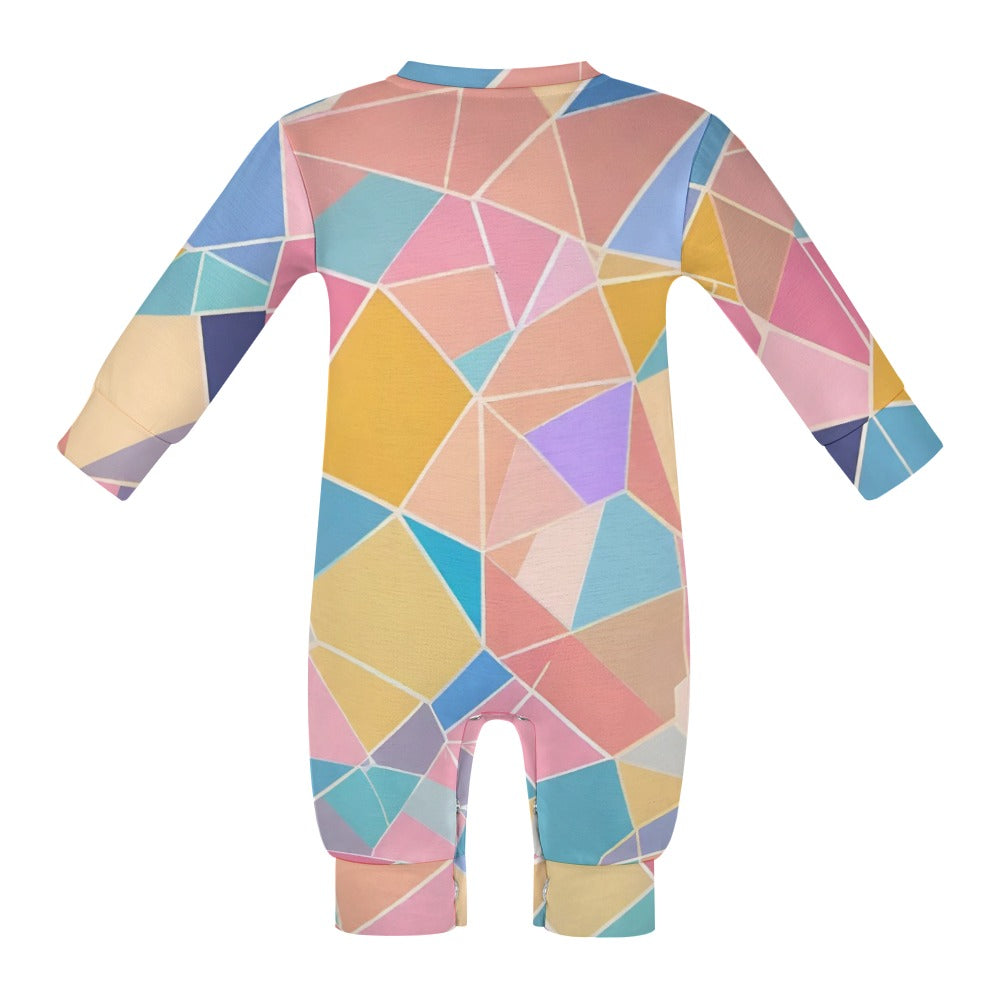 Pastel Geometry Baby romper