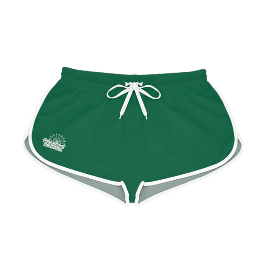 Peacock Green Retro Women's Gym Shorts