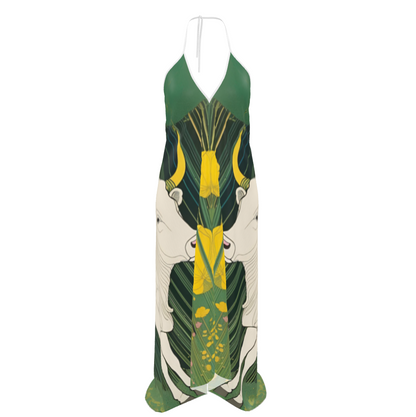 Prairie Fairy Silk Halterneck Dress