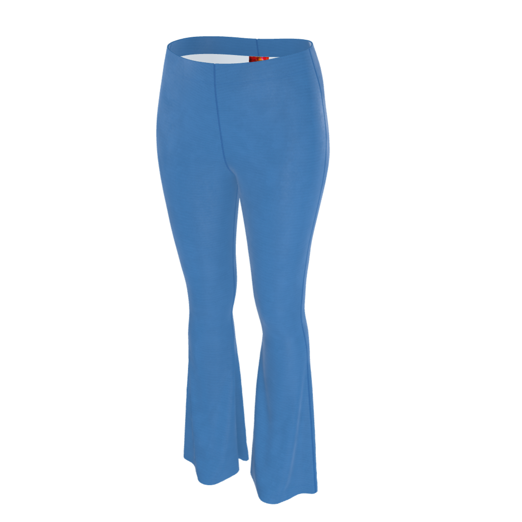 Cloudy Blue Lux Velour Flares