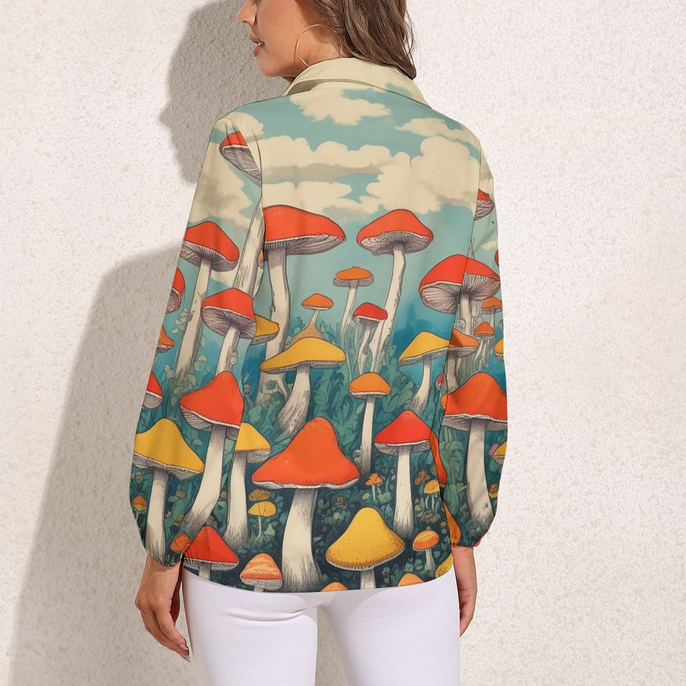 Mushroom Valley Long Sleeve Blouse