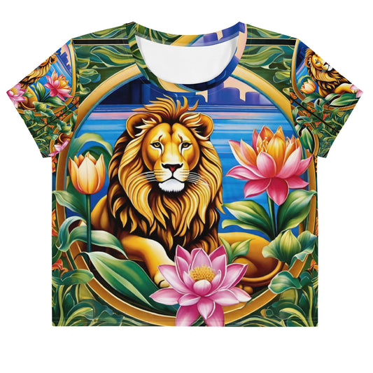 Water Lily Lion Crop Tee