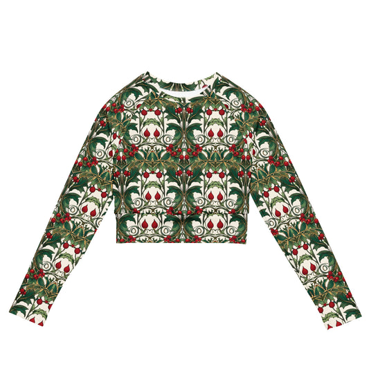 Jolly Holly Recycled long-sleeve crop top ♻️