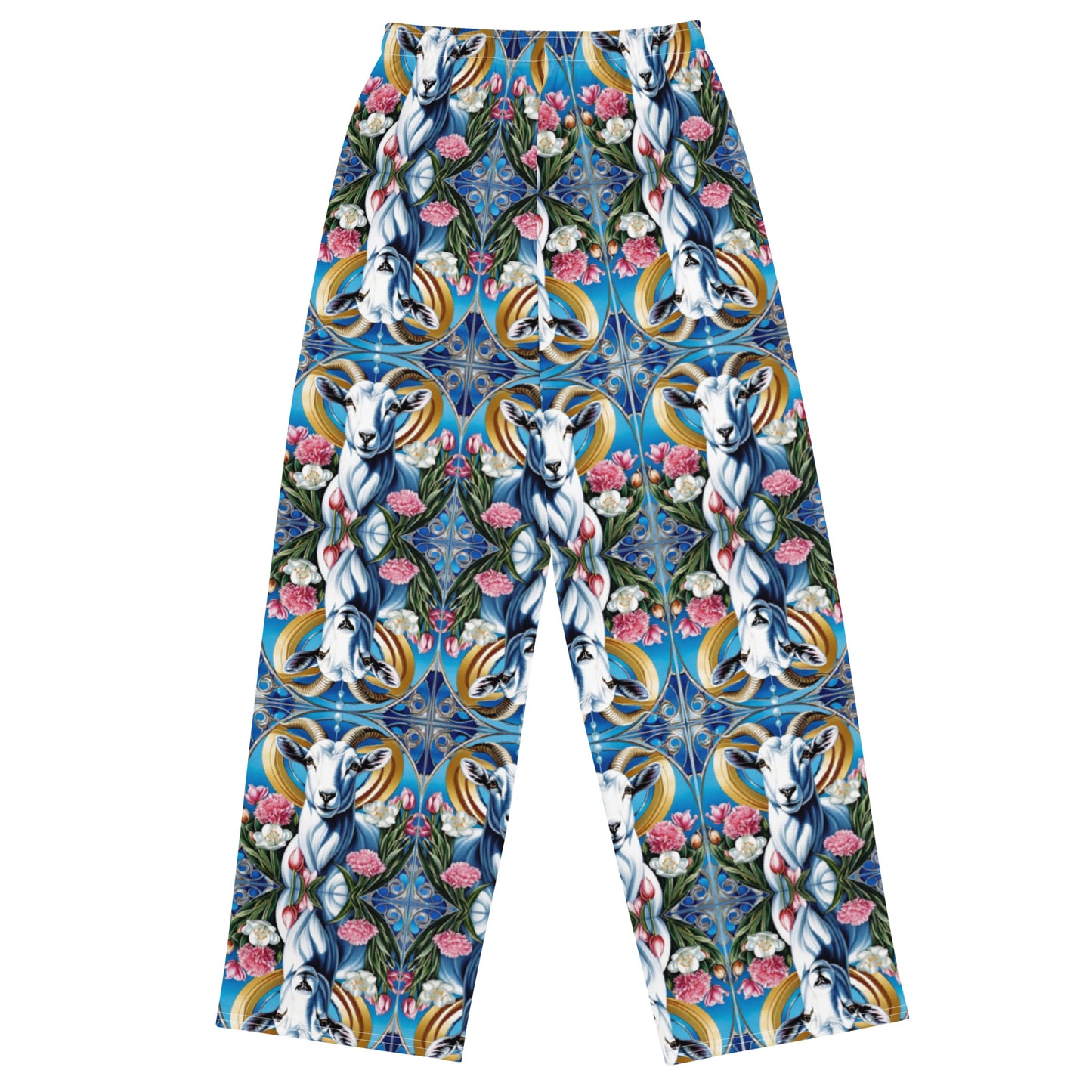 Capricorn's Carnations Wide-leg pants