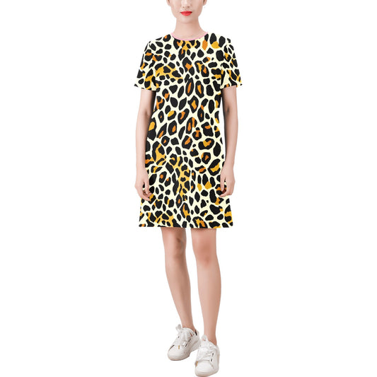 La Leopard A-Line Mini Dress