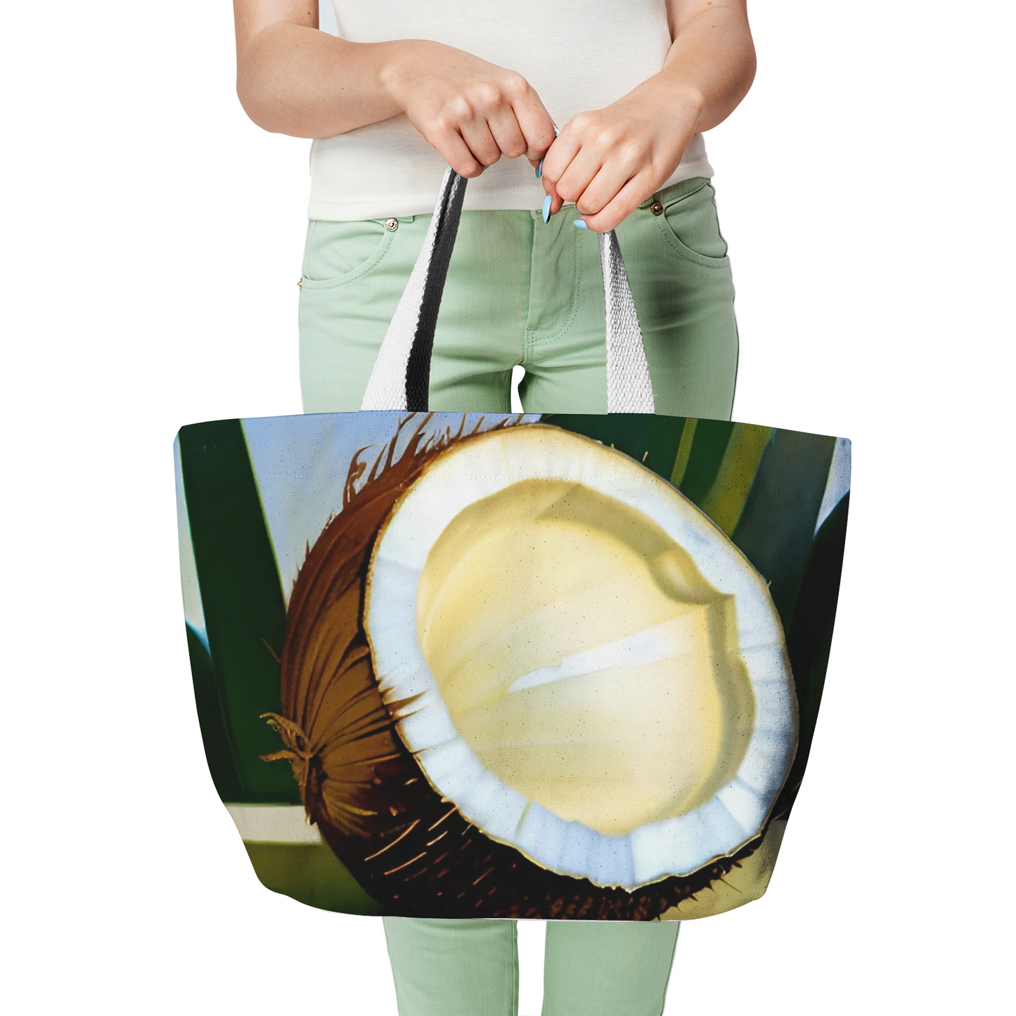 Coconut Large Canvas Tote 🏕