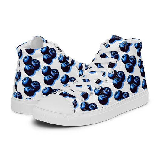 Blueberries Women’s high top canvas shoes