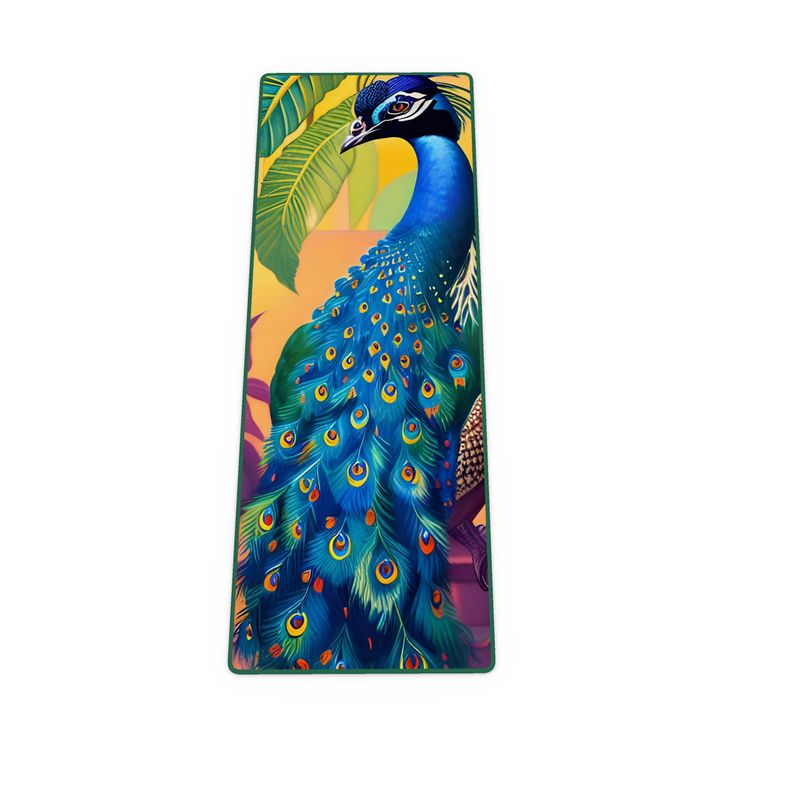 Pretty Peafowl Eco-Friendly Yoga Mat 🌱