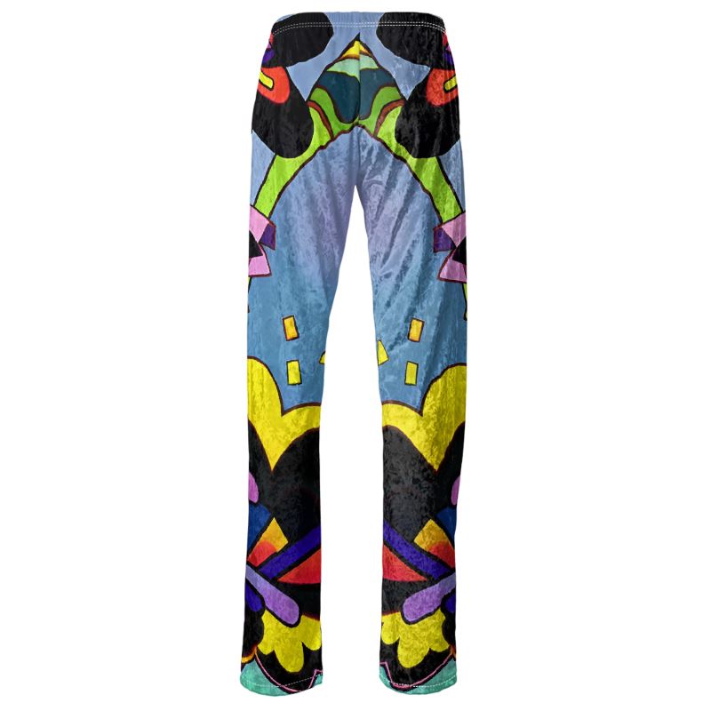 Colorblock Petals Velvet Leisure Pants