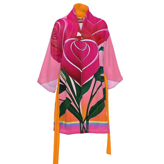 Heart Roses Lux Kimono Robe 🍃