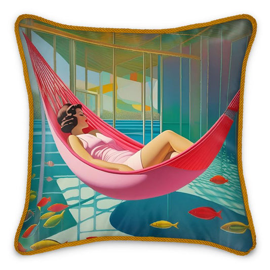 Dreaming Underwater Silk Pillow