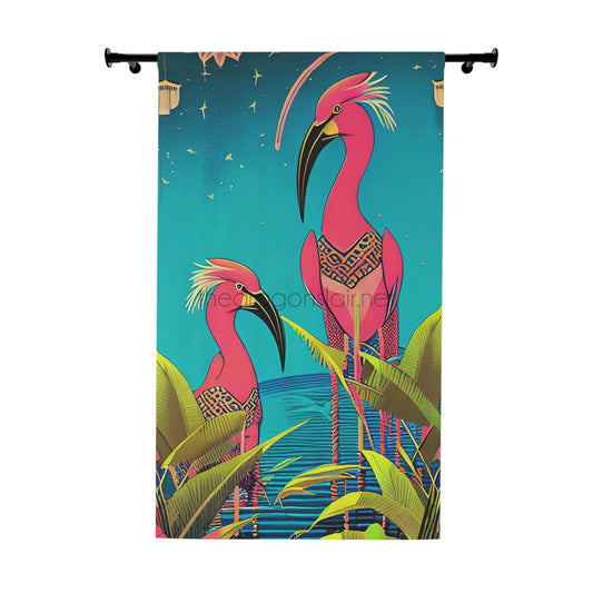 Future Flamingos Blackout Curtains (1 Piece)