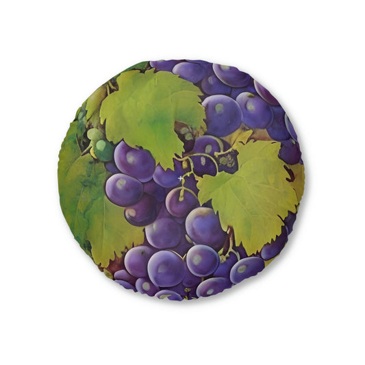 Grapes Pallette Plush Round Floor Pillow
