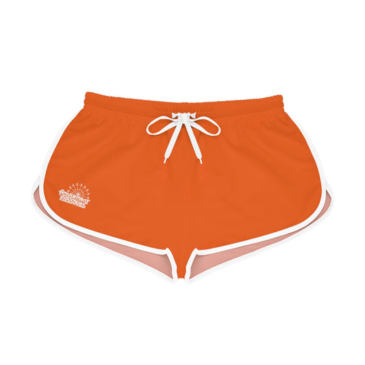 Orange Retro Women's Gym Shorts
