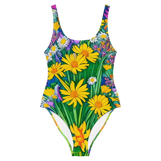 Daisy Bouquet Modern One-Piece Swimsuit
