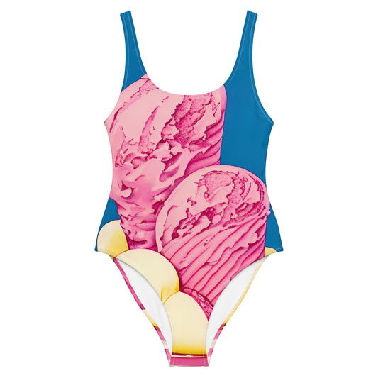 Strawberry Ice Cream Modern One-Piece Swimsuit