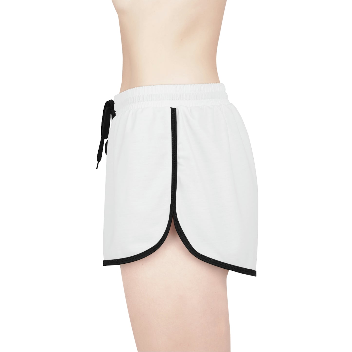 White Retro Women's Gym Shorts
