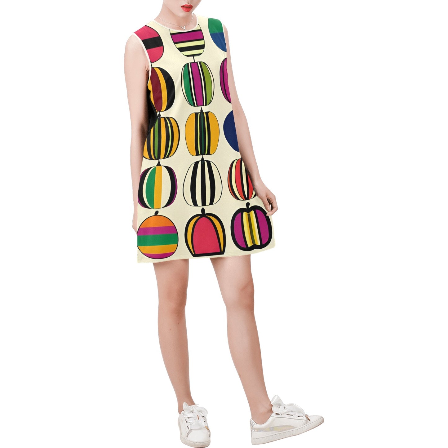 Venus Veggies Sleeveless Round Neck Shift Dress