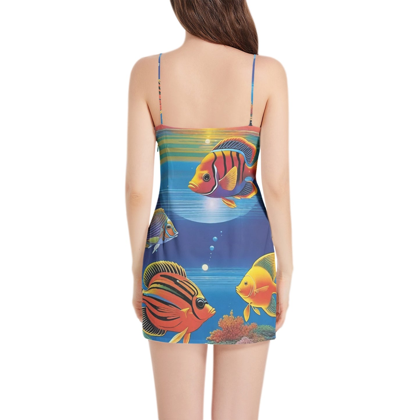 Piscean Space Pool Chiffon Party Dress