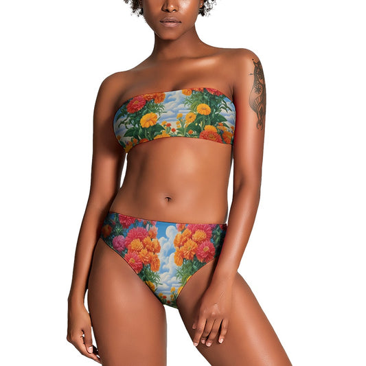 Marigold Heaven Strapless Bikini