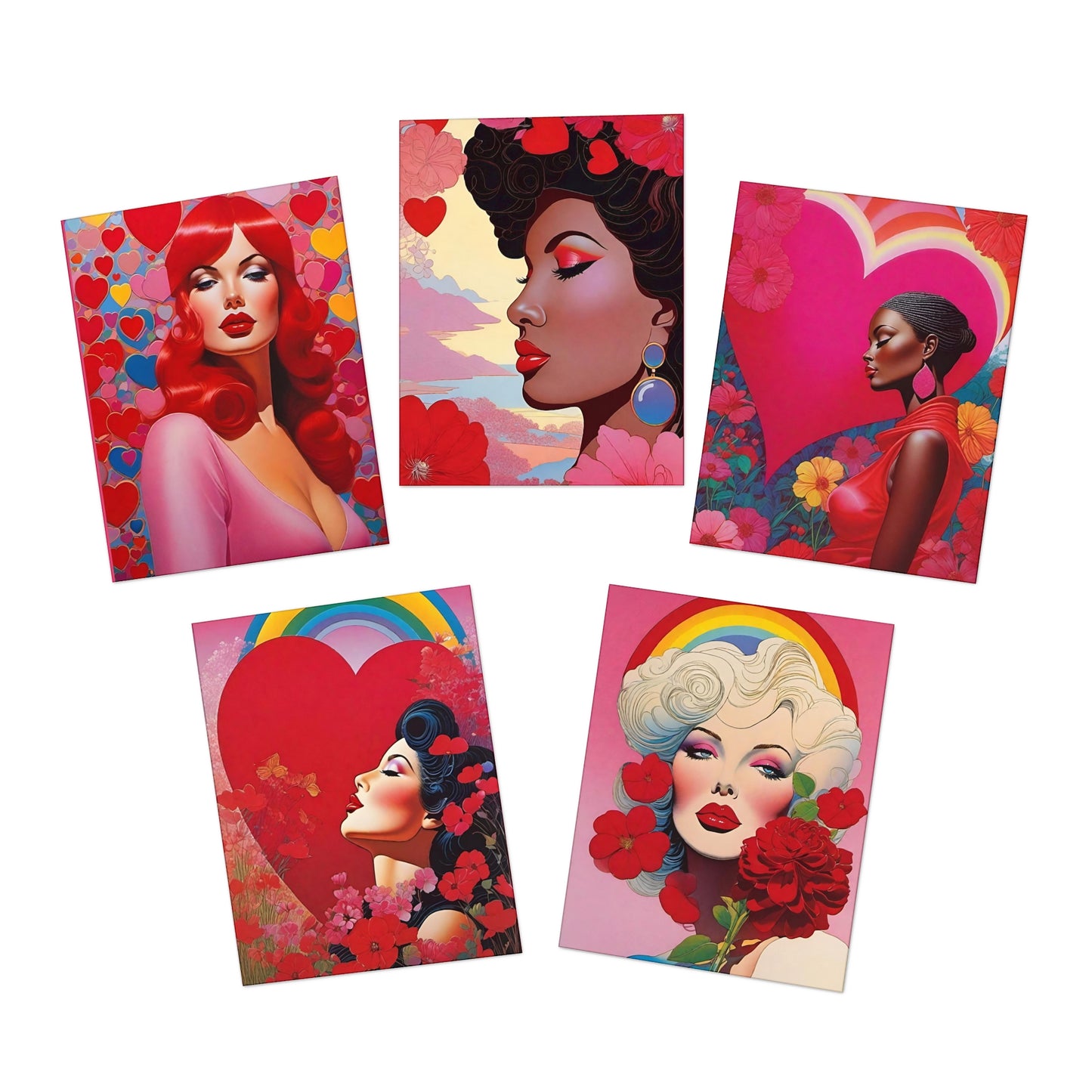 Love Queens set of 5 Valentine Cards 🇺🇸