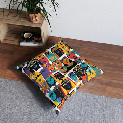 Kemetic Social Club Tufted Square Floor Pillow