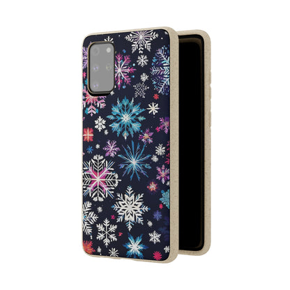 Elegant Snowflakes EcoElegance Biodegradable Cases 🌱