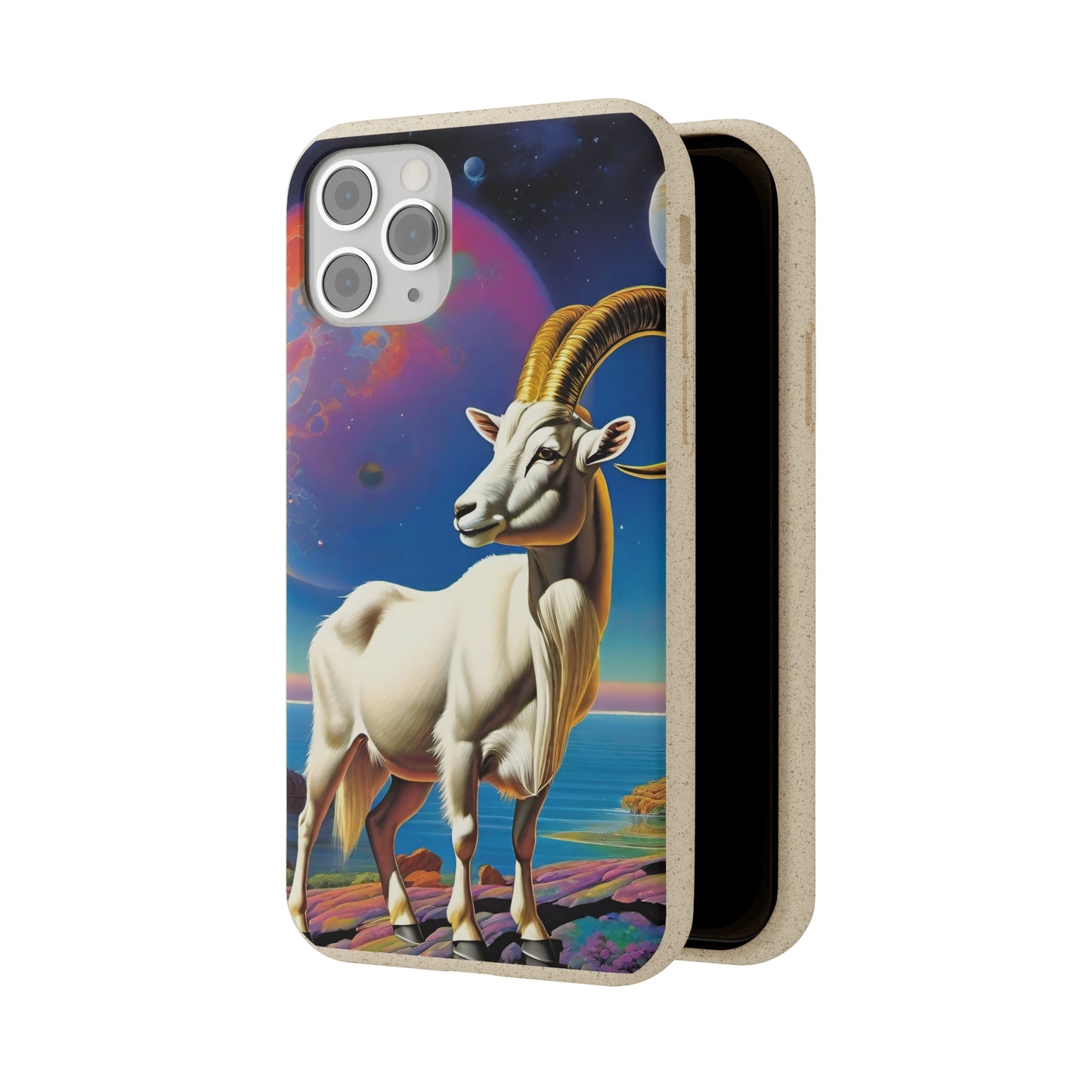 Goat of Mountain and Sea Eco Elegance Biodegradable Cases 🌱