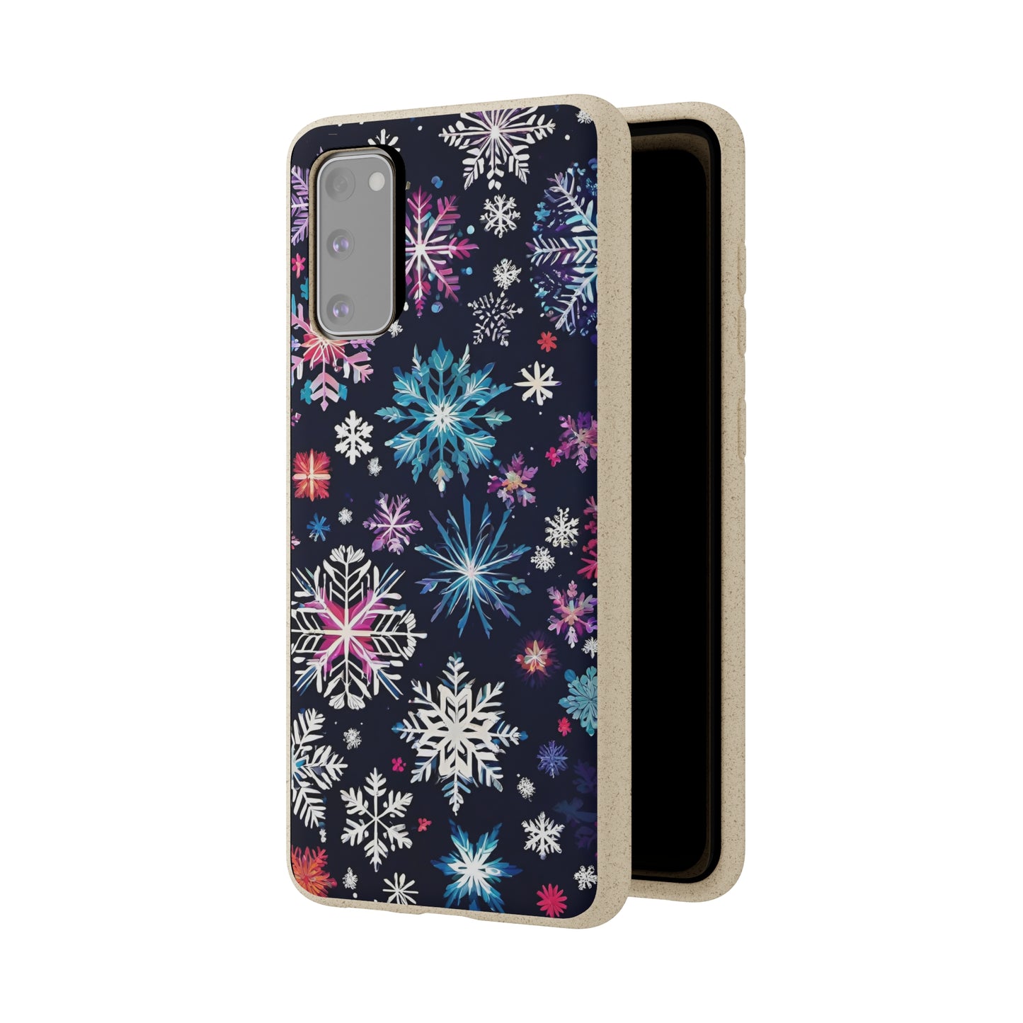 Elegant Snowflakes EcoElegance Biodegradable Cases 🌱