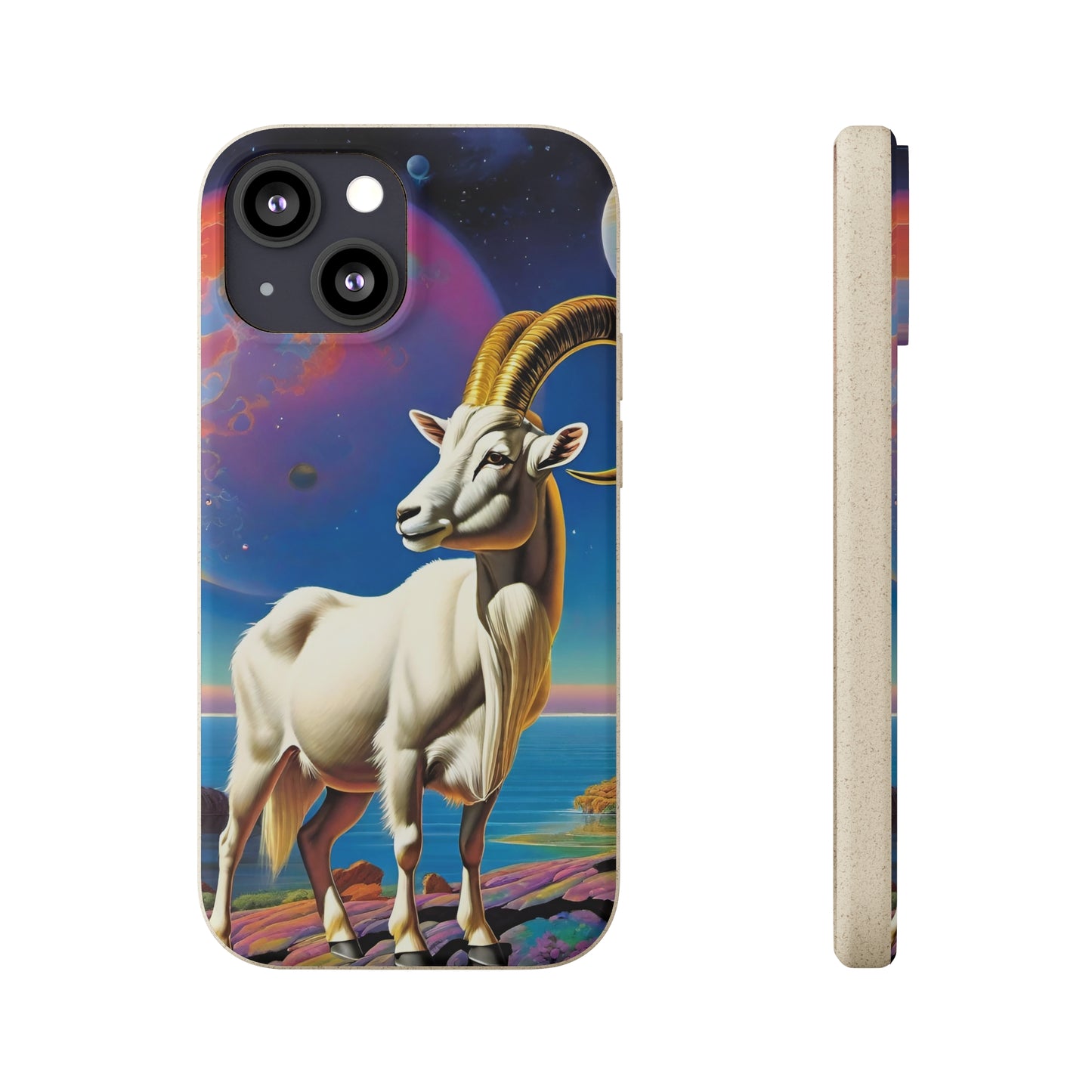 Goat of Mountain and Sea Eco Elegance Biodegradable Cases 🌱