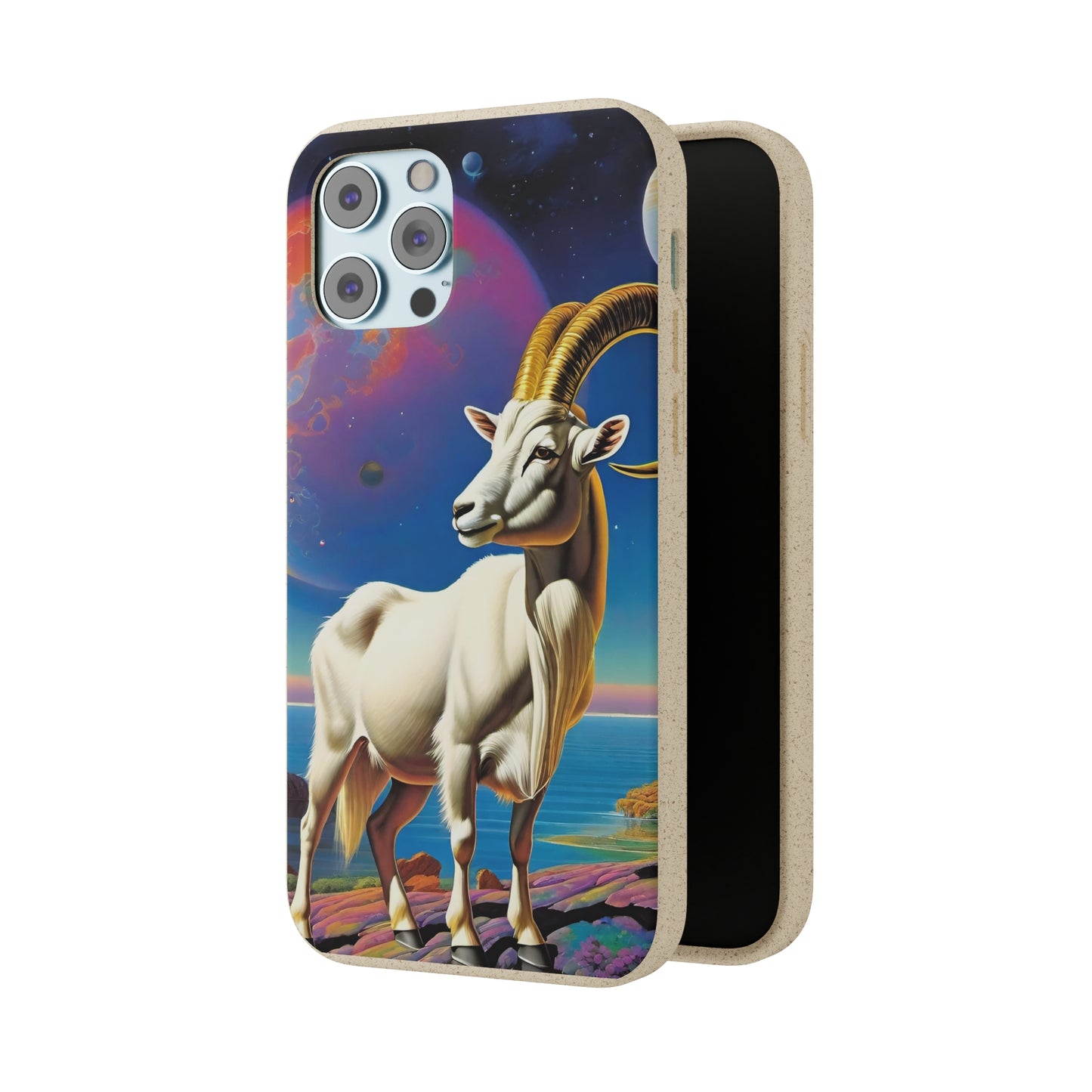 Goat of Mountain and Sea Eco Elegance Biodegradable Cases 🌱