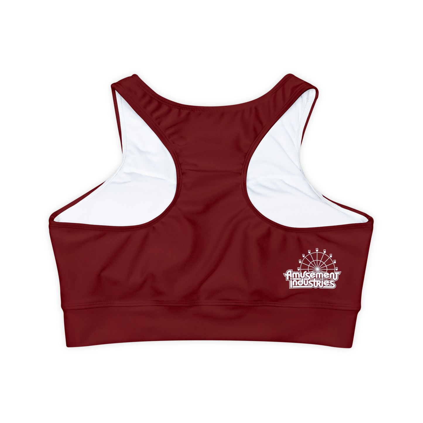 Maroon Crewneck Sports Bra 🇺🇸