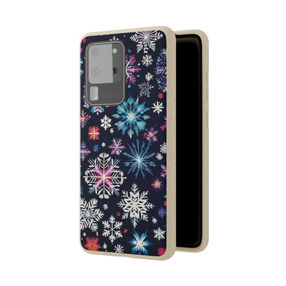 Elegant Snowflakes EcoElegance Biodegradable Cases 🌱