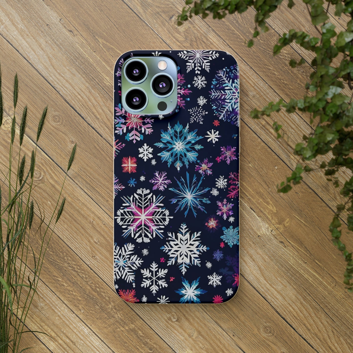 Elegant Snowflakes EcoElegance Biodegradable Cases 🌱