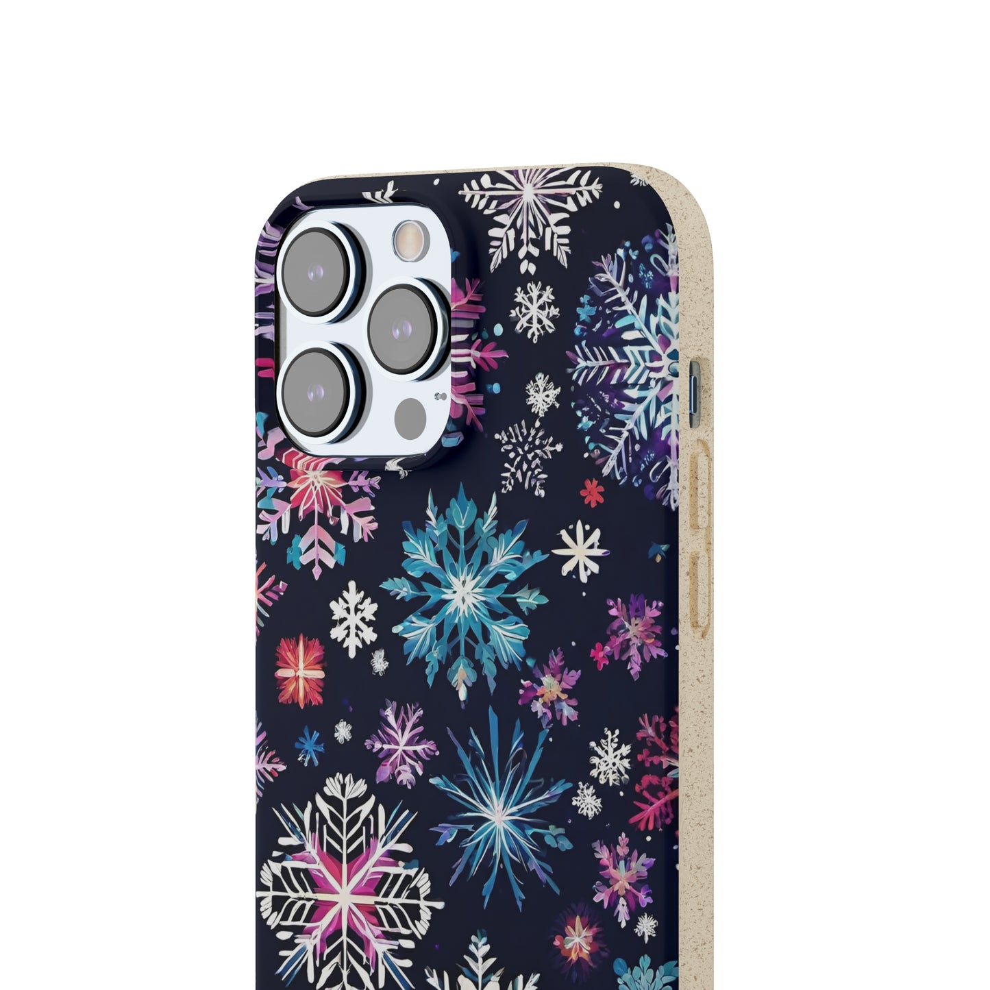 Elegant Snowflakes EcoElegance Biodegradable Cases 🌱