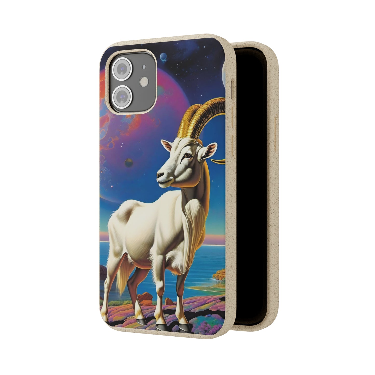 Goat of Mountain and Sea Eco Elegance Biodegradable Cases 🌱