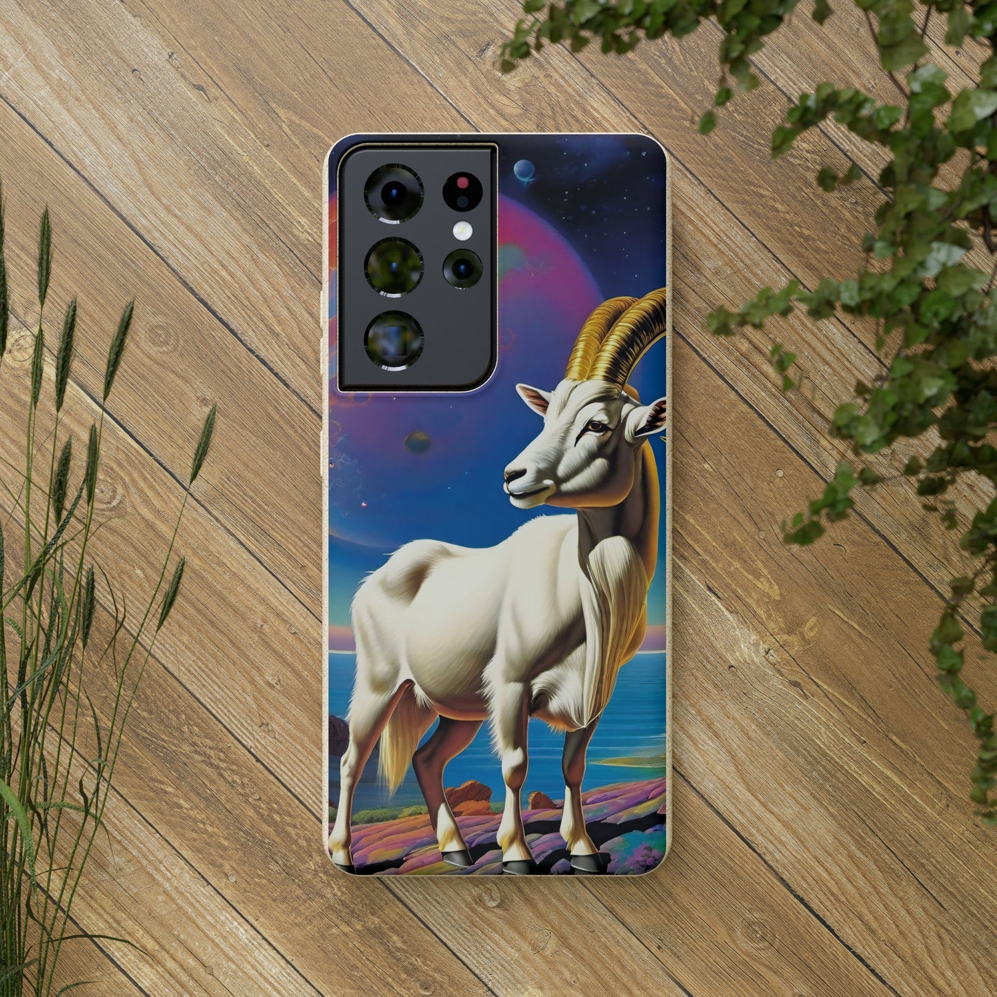 Goat of Mountain and Sea Eco Elegance Biodegradable Cases 🌱